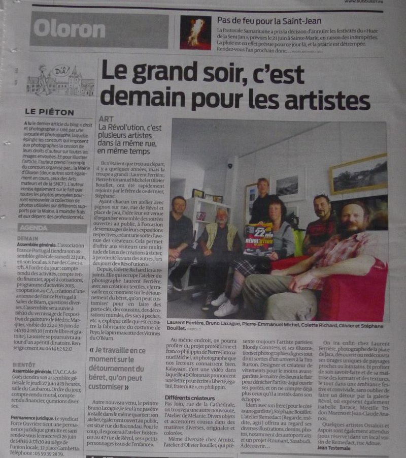 Revol'ution Oloron | Sud Ouest 21.06.2013